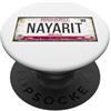 Summer Mexican Couples Matching Family M Nayarit México Souvenir Mexican Travel Vacation PopSockets PopGrip Adesivo