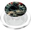 Kitsune Keys Records Volpe a nove code Pianista Onda Giapponese Luna Rossa Arte Oscura PopSockets PopGrip per MagSafe