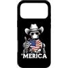 Merica USA Patriotic Cute Funny 4th of J Custodia per iPhone 17 Pro Max Robot Ingegnere Robotica AI Scienza Bandiera Americana Bandana