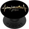 Roma Skylines per gli italiani e i fan d Roma Skyline Colosseo Battito del Cuore Italia I Love Rome PopSockets PopGrip Adesivo
