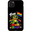Free Mom Hugs LGBT Dinosaur Tees Co Custodia per iPhone 11 Pro Max Mese dell'orgoglio alleato LGBTQIA+ Mese 0 Mom Hugs