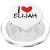 I Love Elijah Name Friendship Tees I Love Elijah Nome Cuore Personalizzato Uomini Ragazzo BFF Amico Lui PopSockets PopGrip per MagSafe