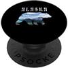 Alaska State US National Park Alaskan AK Orso dell'Alaska con lago e montagna Alaska PopSockets PopGrip Adesivo