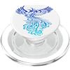 Embercore Tees and Phoenix Arcana Gifts Artistico Phoenix Blue Aqua Miscela di colori PopSockets PopGrip per MagSafe