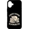 Humor Currently Avoiding Funny Custodia per iPhone 16 Plus Divertente gatto attualmente evitando le responsabilità umore