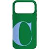 Retro Large Initials - Accessories by B. Custodia per iPhone 17 Pro Max Personalized Initial Letter C Blue Minimalist Monogram Name