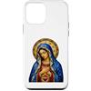 Holy Art Custodia per iPhone 12 mini Vergine Maria Cuore Sacro Vetro Colorato Icona Arte Cattolica