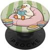 Animal Print Cute And Fun Carino Uccello Kawaii Anatra Bookish Goose Green Fun Tea Matcha PopSockets PopGrip Adesivo