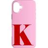 Retro Large Initials - Accessories by B. Custodia per iPhone 16 Plus Personalized Initial Letter K Monogram Name