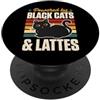 Adorable Void Aesthetic Black Cat Attitu Alimentato da gatti neri e latte macchiato PopSockets PopGrip Adesivo