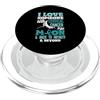 Cervical Cancer Awareness Teal Ribbon Ap Nastro color foglia di tè I Love Someone With Cervicale Cancer To The Moon PopSockets PopGrip per MagSafe