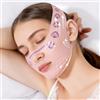 Qhpbuy Doppio Mento Maschera Viso Snellente, Maschere Riutilizzabili A V, Maschera Viso in Forma a V con Effetto Lifting, Regolabile in Tessuto Traspirante Fascia Per Il Lifting Viso Donna E Uomo