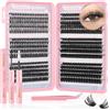 Sixstarhair Lashes Extension Set di 580 extension per ciglia fai da te, con nastro per ciglia e sigillanti, 10-16 mm, 30D, 40D, 50D, 60D, 80D, 100D, kit per ciglia