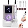 Xespis Fresa Per Unghie Professionale,Fresa Unghie Set Elettrica Semipermanente Portatile 45000RPM,Fresa Unghie Lima Unghie Elettrica Semipermanente,Velocità Regolabile, per Unghie Acriliche Gel Pedicure