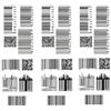 Yesallwas 6 fogli di tatuaggi temporanei per adulti e bambini, codici a barre falsi Tattoo Calcomanias realistici impermeabili per braccia, spalle per festival, 6 cm x 10,5 cm