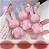 Sitovely Set di 3 lucidalabbra a forma di coniglio opaco, rossetto liquido morbido, opaco Rabbit Liquid Lipstick, antiaderente, lucidalabbra nutriente, per donne e ragazze