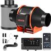 VEVOR Kit Estrattore Aria in Linea 349 m³/h, Kit Ventilatore da Condotto con Filtro a Carboni Attivi, Motore EC 101,6 mm, 10 Livelli di Velocità, Controllo PWM con App e Timer, per Giardinaggio Indoor