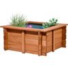 dobar 29236FSCe Square - Mini laghetto in Legno Robusto - per Giardino/terrazza/Balcone - con Pellicola - 78 x 78 x 42 cm, Marrone