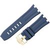 ROUHO Cinturino Silicone 30mm Orologio Gomma Impermeabile Chiusura Pieghevole Acciaio Inossidabile Morbido Ricambio per Audemars Piguet Royal Oak Offshore 15710 15703 B3
