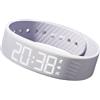 MEIION dotoxy Doxy Risveglio Garantito Orologio Sveglia Braccialetto con Vibrazione, Display LED, Contapassi, Monitor Sonno, USB Ricaricabile - Adatto per Uomo, Donna ed Adolescenti
