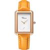 JewelryWe Orologio da Polso Analogico da Donna: Orologio Piccolo Cinturino in Pelle, Orologio Quadrato senza Numero Impermeabile Idee Regalo per lei