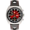 Generic Orologio Uomo Cronografo Meccaquartz ROSSO CORSA con Cinturino In Pelle Made In Italy