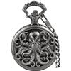 Tiong Van Gogh Starry Night Moon Hollow Cassa Argento Quarzo Numeri Romani Orologio da Tasca Regalo di Natale per Uomini Donne (con Borsa Regalo)