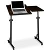 Relaxdays Tavolino per Pc, Supporto Computer Portatile, Mobile Grande HLP 110 x 80 x 50 cm, Ruote con Freno, Nero