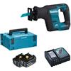 Makita DJR188RTJ Seghetto diritto 18V. Fornito con due batterie, caricabatterie e valigetta