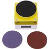 Fabater Lucidatrice da Banco, Mini Smerigliatrice Elettrica Lucidatrice a 4 velocità da 10000 Giri/Min, con 2 Carte Vetrate e Base Fissa a Vite per Affilare Lame Metallo Legno Gioielli