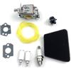 WHALJSDOZ Chainsaw Carburetor Kit Fit For Partner 350 351 370 390 420 Mcculloch 333 335 338 Poulan 050 2055 2115 With Primer Pump Spark Plug