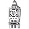LES FOLIES DI PAOLA GRIECO Charm Big Ben Inglese Londra monumento Inghilterra orologio ciondolo pendente in argento 925 - Les Folies per Pandora