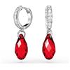 Schöner-SD Orecchini a cerchio in argento 925 con goccia da 17 mm, Vetro