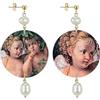 IN Lebole Collezione The Circle DOR92 Putti Orecchini da Donna in Ottone Pietra Perla