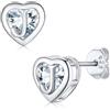Supcare Orecchini a Cuore in Argento 925 per Donna, Orecchini Argento Donna Ipoallergenici con Lettera e Zirconi, Regali Raffinati per Compleanno, Festa della Mamma, Anniversario (Portagioie Incluso)