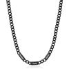 Wamantic Collana Uomo Personalizzata con Nomi Catena Cubana in Acciaio Inossidabile Collana Nero Argento Regalo per Papà Marito Fidanzato (D-3 nome)