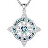 Friggem Collana di Nodi delle Streghe in Argento Sterling 925 per Donna Ragazze, Collana con Ciondolo Pietra di Luna Celtica Nodo per Donne Gioielli (E-Collana Nodi delle Streghe)