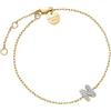 Rosefield Bubble Letters Donna 14K Placcato Oro Bracciale Bubble Pavé Lettera