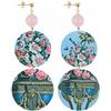 IN Lebole Collezione The Circle DDOR07 Vaso Fiore Orecchini da Donna in Ottone Pietra Rosa