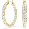 Swarovski 5750620 Orecchini a cerchio Matrix bianchi