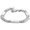 Dankadi Bracciale cubano massiccio 6 mm in argento 925 per uomo, Miami catena cubana Hip Hop 6,7 7.5 8 8.5 9 gioielli regalo compleanno per adulti padre, 8 inch, Argento sterling, Nessuna pietra
