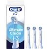 Oral-B Testine di Ricambio iO Ultimate Clean, Bianche, 3 Ricambi | 3 Testine di Ricambio per Spazzolino Elettrico, Rotonde Originali, Rimozione Profonda Della Piastra Batterica, Pulizia Denti