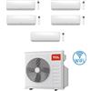 TCL Climatizzatore Condizionatore TCL Elite serie F Wifi R32 Penta Split Inverter 9000 + 9000 + 9000 + 9000 + 12000 BTU con U.E. MT4250 Classe A++/A+