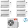 TCL Climatizzatore Condizionatore TCL Console Pavimento Wi-Fi R32 Quadri Split Inverter 9000 + 12000 + 12000 + 18000 BTU con U.E. MT4250 NOVITÁ Classe A++/A+