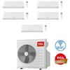 TCL Climatizzatore Condizionatore TCL BreezeIN serie P5 Wifi R32 Penta Split Inverter 9000 + 9000 + 9000 + 12000 + 12000 BTU con U.E. MT4250 Classe A++/A+