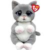 Ty Beanie Bellies - Morgan il Gattino con gli Occhioni Viola Glitter, gli Animaletti di Peluche con il Pancino Morbido Originali Ty - 20 Cm - T41055