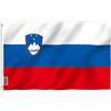 Anley Bandiera ANLEY Fly Breeze 3x5 piedi Slovenia - Colore vivido e resistente allo sbiadimento UV - Intestazione in tela e doppia cucitura - Bandiere slovene Poliestere con anelli di tenuta