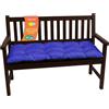 SuperKissen24. Cuscino Lungo per Panchina da Giardino 120x50 cm Resistente e Comodo per Panca da Esterno ed Interno - Fiordaliso
