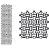 GARDENIX Griglia per prato, 4 pezzi, 50 x 50 cm, 1,00 m², a nido d'ape per prato, in ghiaia, colore nero