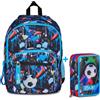 Zaino Scuola SJ Seven Gang Ever Fluid Game Doppio Scomparto + Astuccio 3 Zip